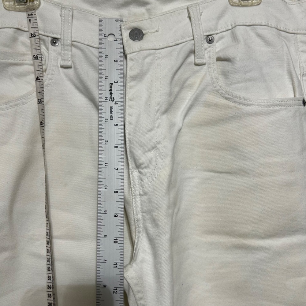 Levi's 569 Men's Jeans 34X33 White Cream Tan Loose Straight Retro Casual Stretch - Picture 5 of 8